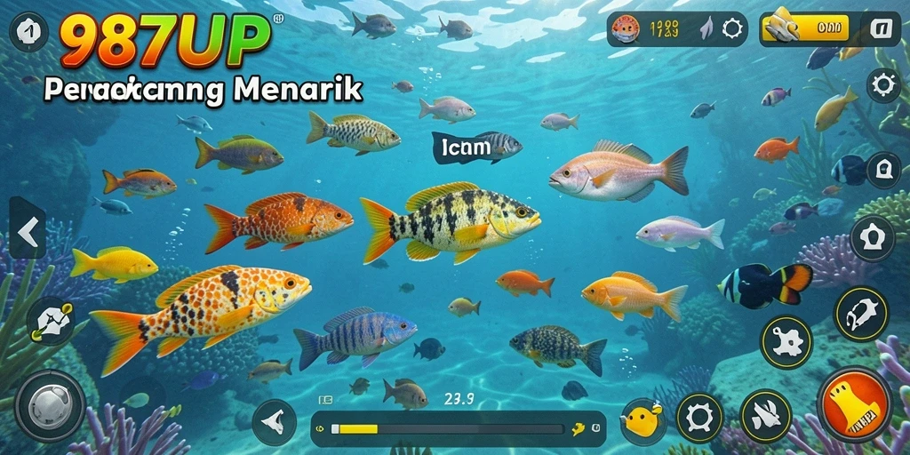 Tampilan menawan dari gameplay memancing ikan yang seru.