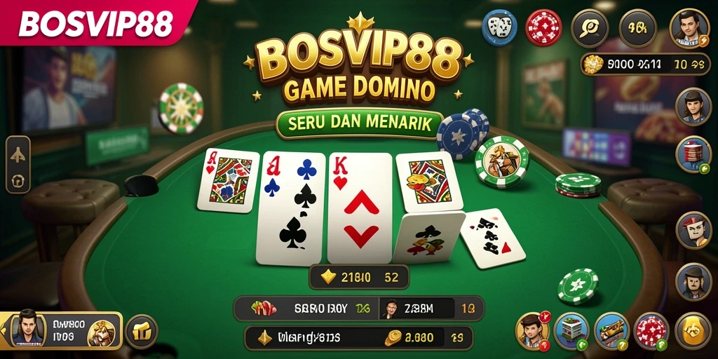 Tampilan seru gameplay Domino di BOSVIP88.
