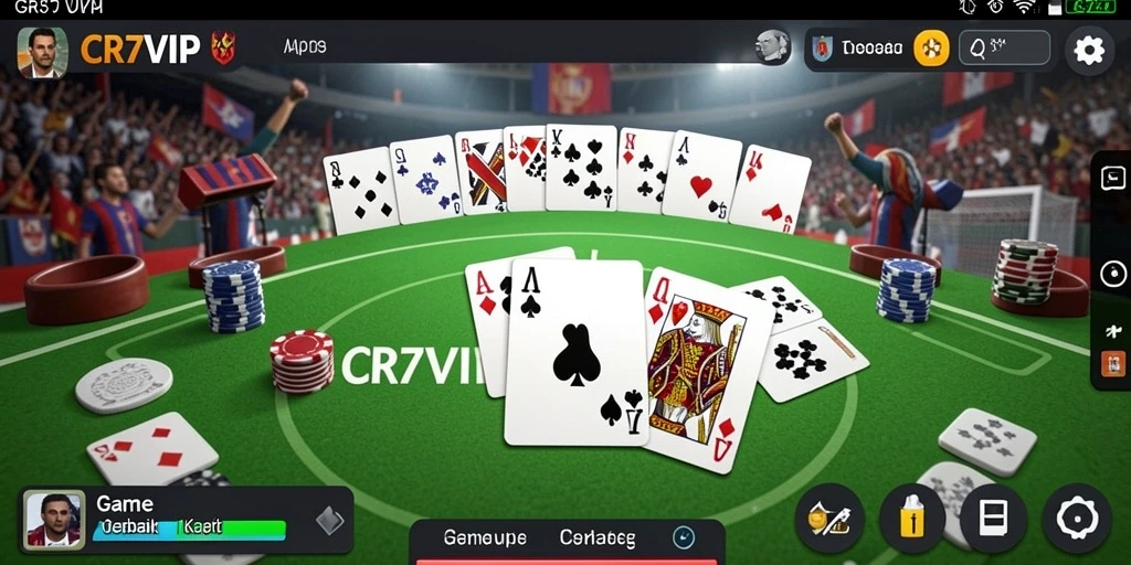 Tampilan gameplay seru dalam CR7VIP yang menggugah semangat bermain Gaple.