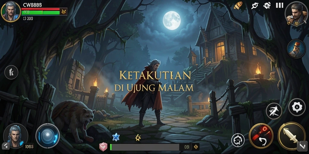 Tangkapan layar menampilkan gameplay menegangkan saat menjelajahi ruang gelap.