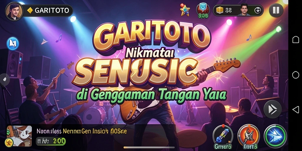 Tampilan gameplay GARITOTO yang menampilkan aksi seru bermain musik.
