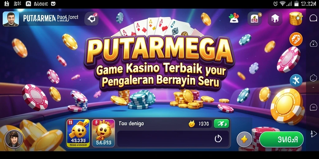 Screenshot utama PUTARMEGA menampilkan aksi seru permainan Kasino.
